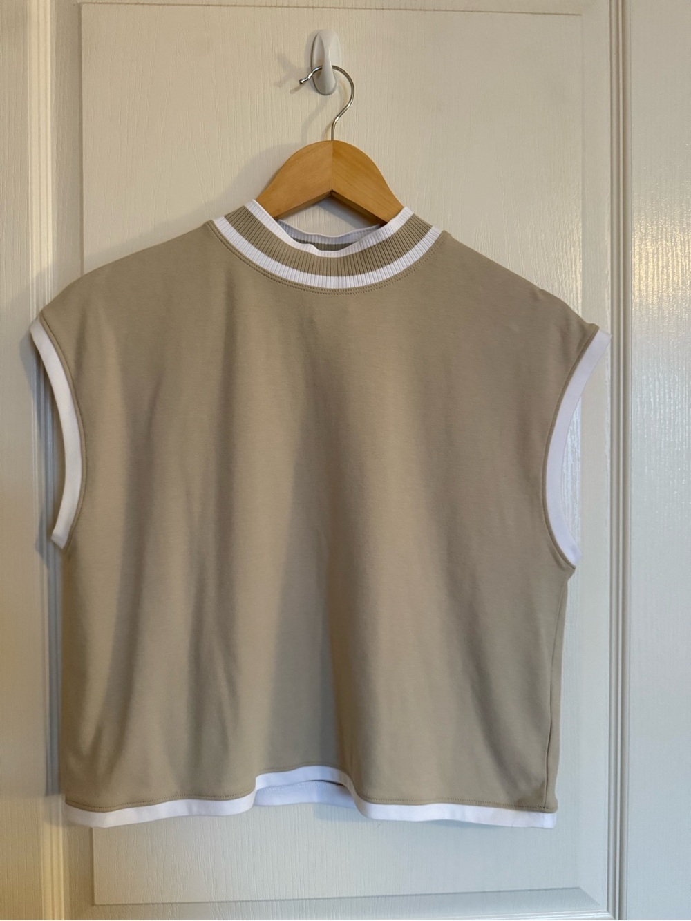 Calia golf rib mock neck crop top